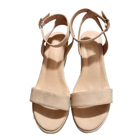 Vicky.Vicky Apricot Espadrille platform wedge sandals ankle strap size 7.5 - Picture 6 of 12